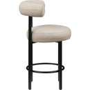 Meridian Bordeaux Taupe Vegan Leather Counter Stool IMAGE 4