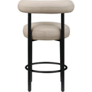 Meridian Bordeaux Taupe Vegan Leather Counter Stool IMAGE 5