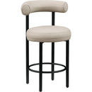 Meridian Bordeaux Taupe Vegan Leather Counter Stool IMAGE 6