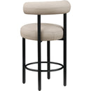 Meridian Bordeaux Taupe Vegan Leather Counter Stool IMAGE 7
