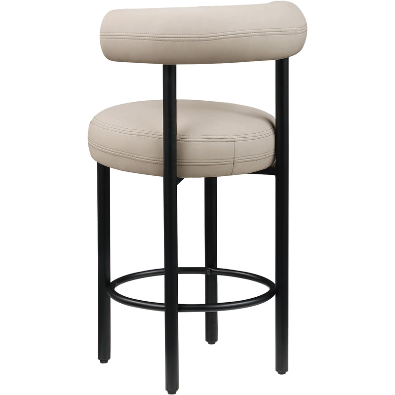 Meridian Bordeaux Taupe Vegan Leather Counter Stool IMAGE 7