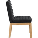 Meridian Evelyn Black Velvet Dining Chair IMAGE 4