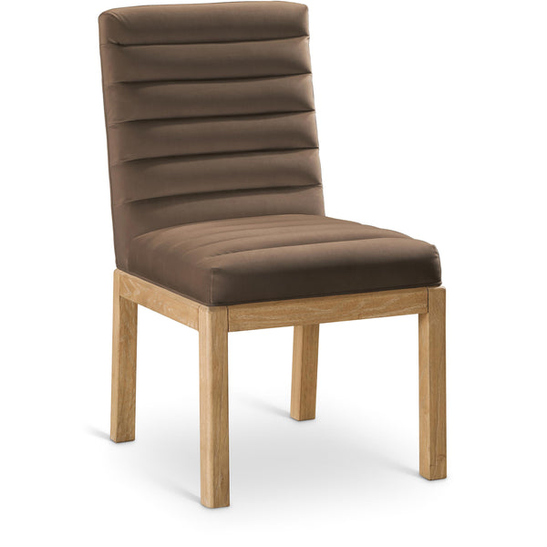 Meridian Evelyn Brown Velvet Dining Chair IMAGE 1