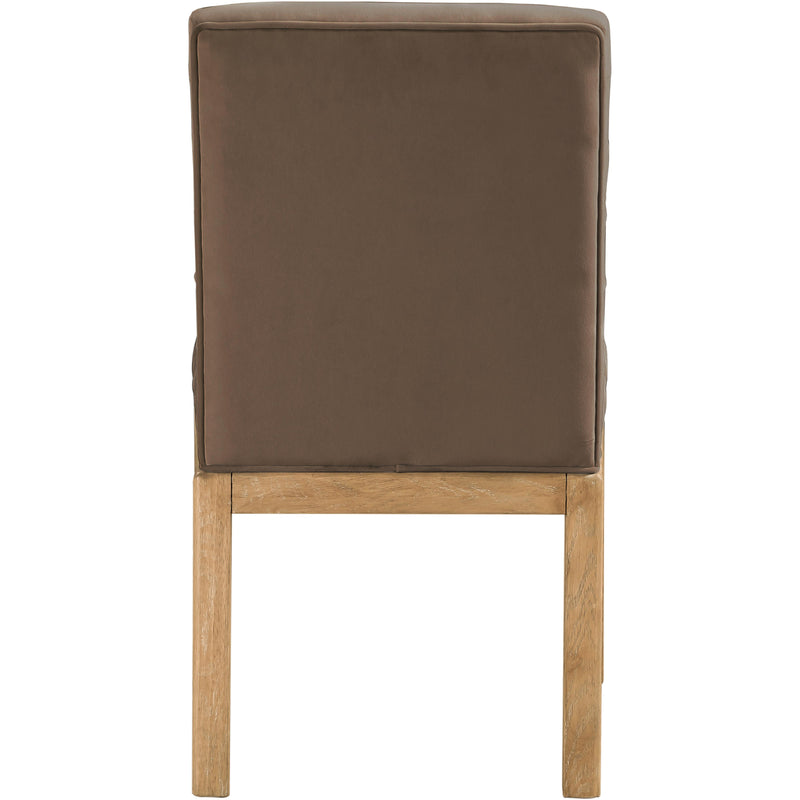 Meridian Evelyn Brown Velvet Dining Chair IMAGE 5