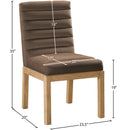 Meridian Evelyn Brown Velvet Dining Chair IMAGE 8