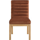 Meridian Evelyn Cognac Velvet Dining Chair IMAGE 3