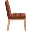 Meridian Evelyn Cognac Velvet Dining Chair IMAGE 4