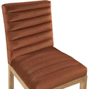 Meridian Evelyn Cognac Velvet Dining Chair IMAGE 7