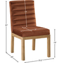 Meridian Evelyn Cognac Velvet Dining Chair IMAGE 8