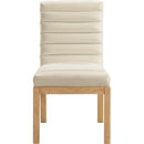 Meridian Evelyn Cream Velvet Dining Chair IMAGE 3