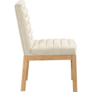 Meridian Evelyn Cream Velvet Dining Chair IMAGE 4