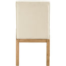 Meridian Evelyn Cream Velvet Dining Chair IMAGE 5