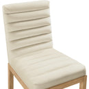 Meridian Evelyn Cream Velvet Dining Chair IMAGE 7