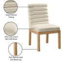 Meridian Evelyn Cream Velvet Dining Chair IMAGE 9