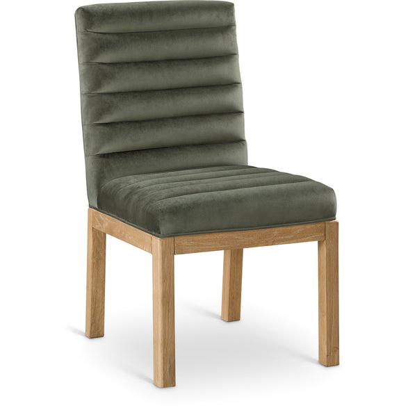 Meridian Evelyn Green Velvet Dining Chair IMAGE 1