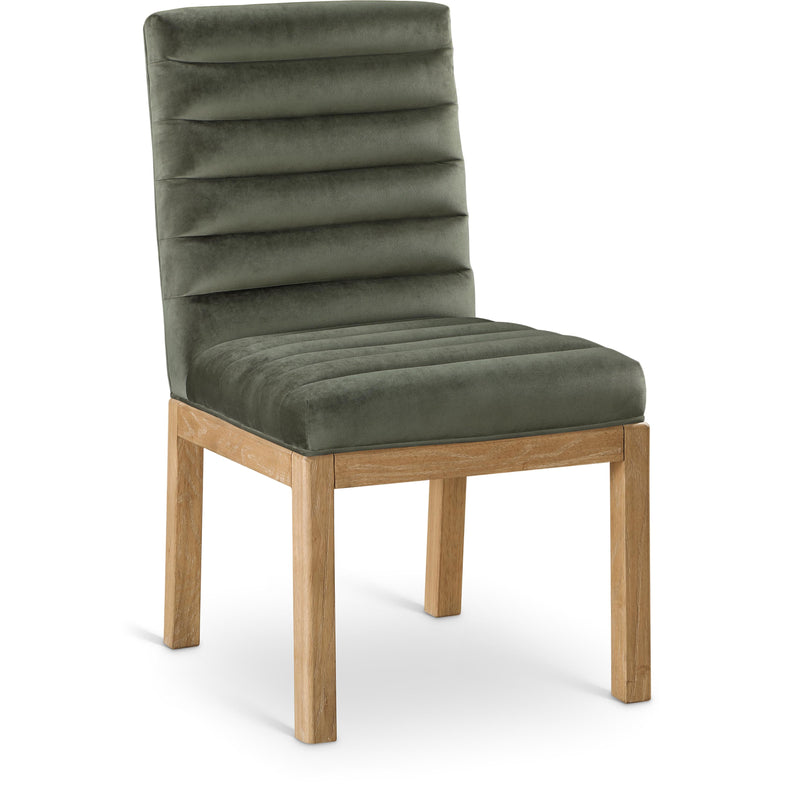 Meridian Evelyn Green Velvet Dining Chair IMAGE 1