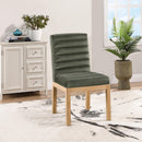 Meridian Evelyn Green Velvet Dining Chair IMAGE 2