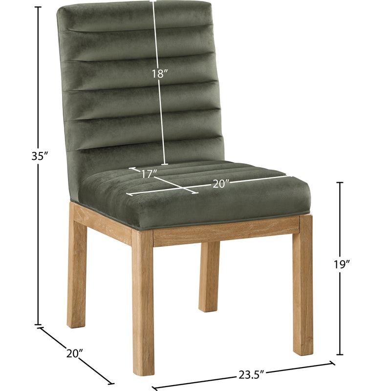 Meridian Evelyn Green Velvet Dining Chair IMAGE 8