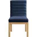Meridian Evelyn Navy Velvet Dining Chair IMAGE 3