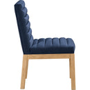 Meridian Evelyn Navy Velvet Dining Chair IMAGE 4