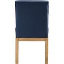 Meridian Evelyn Navy Velvet Dining Chair IMAGE 5
