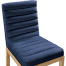 Meridian Evelyn Navy Velvet Dining Chair IMAGE 7