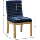 Meridian Evelyn Navy Velvet Dining Chair IMAGE 8