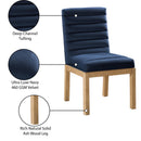 Meridian Evelyn Navy Velvet Dining Chair IMAGE 9