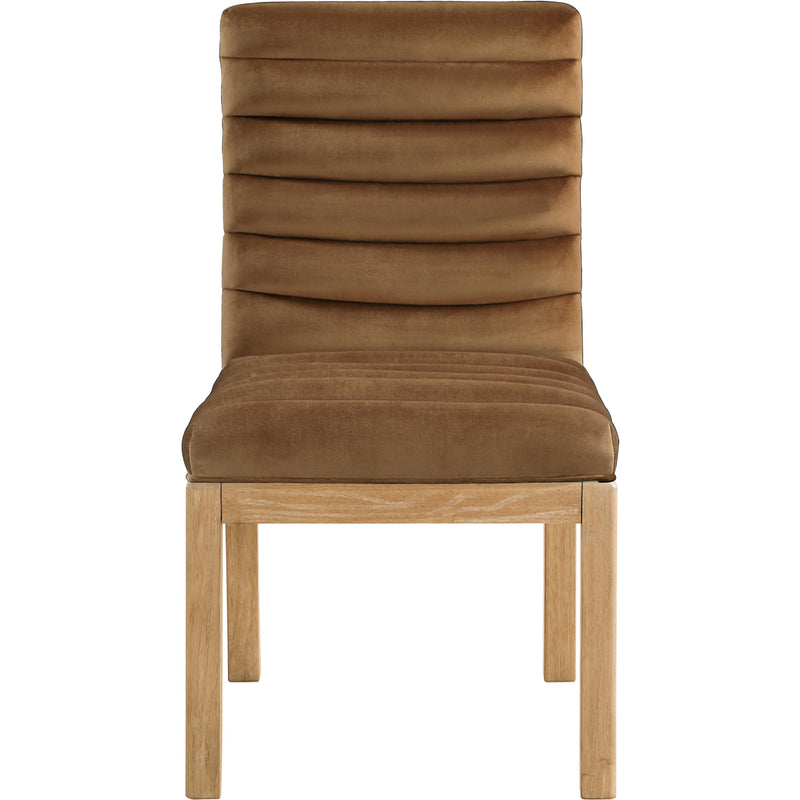 Meridian Evelyn Saddle Velvet Dining Chair IMAGE 3
