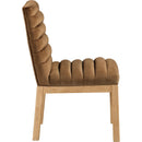 Meridian Evelyn Saddle Velvet Dining Chair IMAGE 4