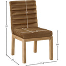 Meridian Evelyn Saddle Velvet Dining Chair IMAGE 8