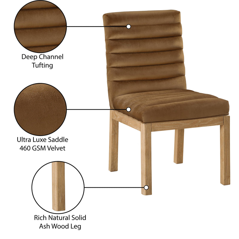 Meridian Evelyn Saddle Velvet Dining Chair IMAGE 9