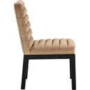 Meridian Evelyn Beige Velvet Dining Chair IMAGE 4