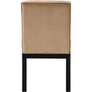 Meridian Evelyn Beige Velvet Dining Chair IMAGE 5