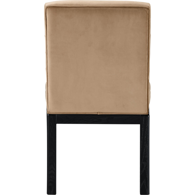 Meridian Evelyn Beige Velvet Dining Chair IMAGE 5