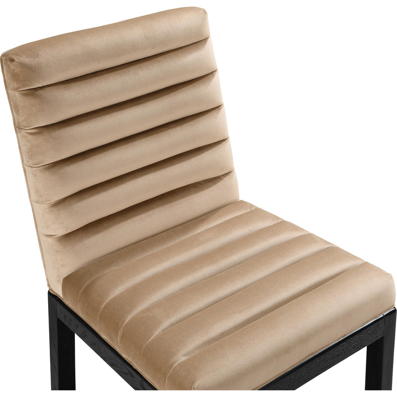 Meridian Evelyn Beige Velvet Dining Chair IMAGE 7