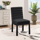 Meridian Evelyn Black Velvet Dining Chair IMAGE 2