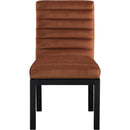 Meridian Evelyn Cognac Velvet Dining Chair IMAGE 3
