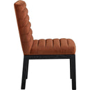 Meridian Evelyn Cognac Velvet Dining Chair IMAGE 4