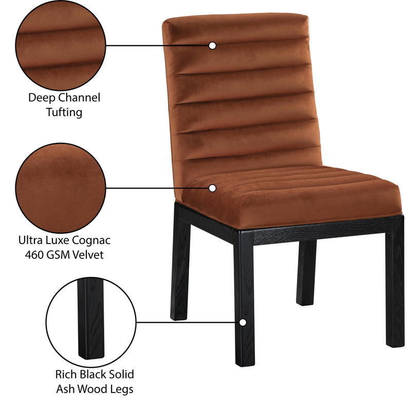 Meridian Evelyn Cognac Velvet Dining Chair IMAGE 9