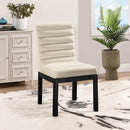 Meridian Evelyn Cream Velvet Dining Chair IMAGE 2