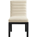 Meridian Evelyn Cream Velvet Dining Chair IMAGE 3