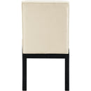 Meridian Evelyn Cream Velvet Dining Chair IMAGE 5