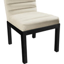 Meridian Evelyn Cream Velvet Dining Chair IMAGE 6