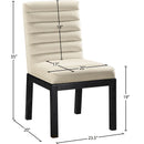 Meridian Evelyn Cream Velvet Dining Chair IMAGE 8