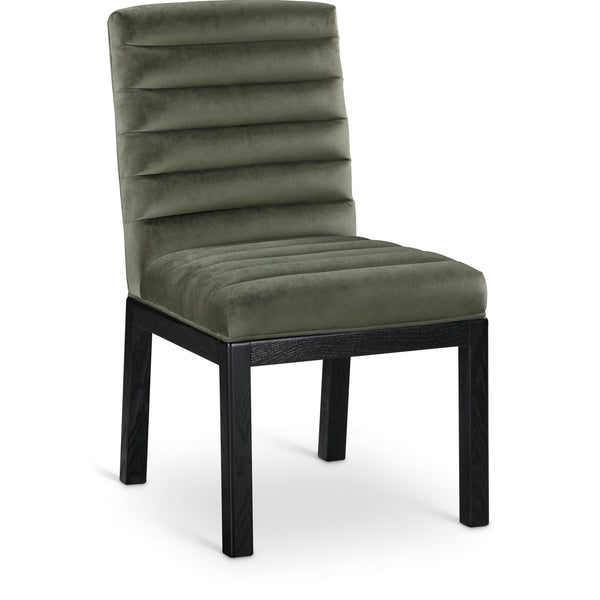 Meridian Evelyn Green Velvet Dining Chair IMAGE 1