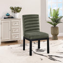 Meridian Evelyn Green Velvet Dining Chair IMAGE 2
