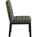 Meridian Evelyn Green Velvet Dining Chair IMAGE 4