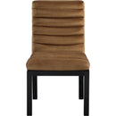 Meridian Evelyn Saddle Velvet Dining Chair IMAGE 3