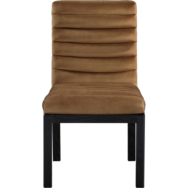 Meridian Evelyn Saddle Velvet Dining Chair IMAGE 3